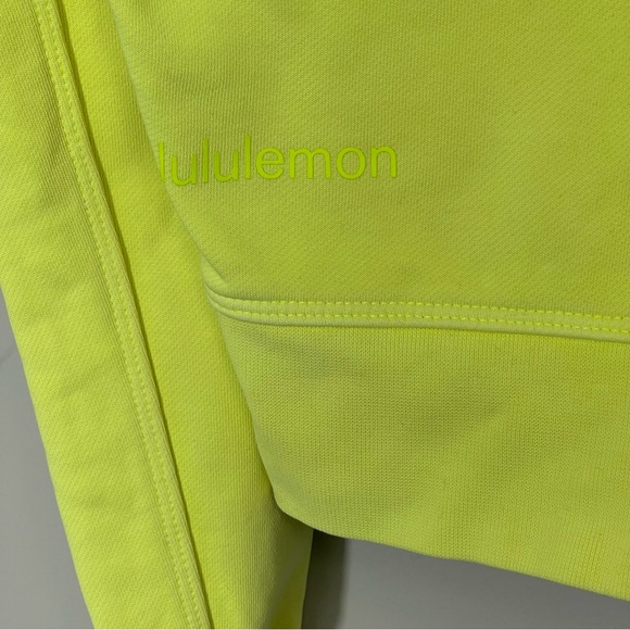 Lululemon Perfectly Oversized Cropped Crew Neon Garment Dye Highlight Yellow 4 - Picture 9 of 15